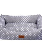 4DOG Deluxe Makarons pat dreptunghiular câini bumbac impermeabil gri XS-S(50x38x19cm)