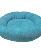 4DOG Deluxe pat rotund câini pluș albastru XS-S(⌀52x9cm)