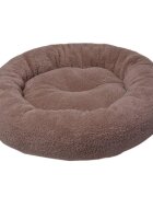 4DOG Deluxe pat rotund câini pluș bej XS-S(⌀52x9cm)