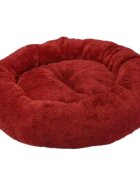 4DOG Deluxe pat rotund câini pluș roșu XS-S(⌀52x9cm)