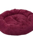 4DOG Deluxe pat rotund câini pluș vișiniu XS-S(⌀52x9cm)