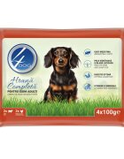 4DOG Mixt XS-XL Pui și Vită plic hrană umedă câini (în sos) multipack 100g x 4buc