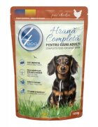 4DOG XS-XL Pui plic hrană umedă câini (în sos) 100g