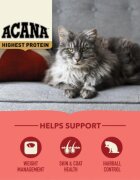 Acana High Protein Indoor Pui și Somon hrană uscată fără cereale pisici 4.5kg