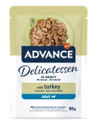 Advance Delicatessen Curcan plic hrană umedă pisici (în sos) 85g