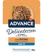 Advance Delicatessen Pui plic hrană umedă pisici (în sos) 85g