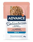 Advance Delicatessen Somon plic hrană umedă pisici (în sos) 85g