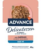 Advance Delicatessen Somon plic hrană umedă pisici (în sos) 85g