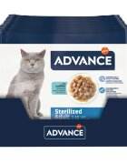 Advance Sterilised Cod plic hrană umedă pisici sterilizate (în sos) multipack 85g x 4buc
