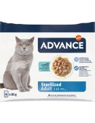 Advance Sterilised Cod plic hrană umedă pisici sterilizate (în sos) multipack 85g x 4buc