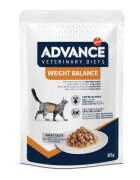 ADVANCE VETERINARY DIETS Weight Balance Carne plic hrană umedă pisici obezitate (în sos) bax 85g x 12buc