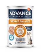 ADVANCE VETERINARY DIETS Weight Balance Medium & Maxi M-XL Pui dietă veterinară conservă hrană umedă câini obezitate (pate) 400g