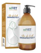 adVET DermProtect Ulei de Krill supliment piele & blană câini suspensie orală DermProtect Ulei de Krill XS-XL supliment piele & blană câini flacon cu aplicator 150ml suspensie orală