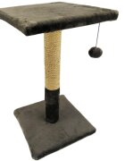 Agility ansamblu de joacă pisici 1 etaj lemn și pluș elemente de zgâriat elemente atârnate maro 60cm