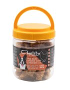 Agility Bețișoare din Piele Împletite XS-XL Porc și Pui punguță recompense câini 500g