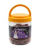 Agility Cârnăciori Uscați XS-XL Rață găletușa recompense câini 500g