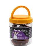 Agility Piele de Rață XS-XL găletușa recompense câini 450g