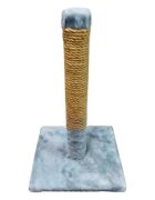 Agility stâlp de zgâriat cilindric pisici lemn și sisal albastru 30x30x55cm