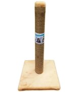 Agility stâlp de zgâriat cilindric pisici lemn și sisal bej 30x30x55cm
