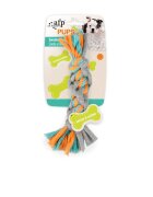 All For Paws jucărie sfoară câini junior XS-M bumbac dentiție activități fizice multicolor
