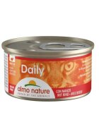 Almo Nature Daily Cat Vită conservă hrană umedă fără cereale pisici (în suc propriu) 85g