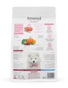 AMANOVA Puppy Sensitive XS-XL Somon hrană uscată monoproteică fără cereale câini junior piele & blană sistem digestiv 7kg
