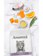 AMANOVA Sterilised Pește alb hrană uscată monoproteică fără cereale pisici sterilizate 4kg