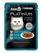 ANIMALL Platinum Cod plic hrană umedă pisici (în sos) 85g