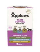 Applaws Taste Toppers Variety Selection XS-XL Carne și Pește plic hrană umedă fără cereale câini (în sos) multipack 85g x 6buc