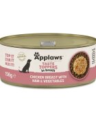 Applaws Taste Toppers XS-XL Pui și Șuncă conservă hrană umedă câini (în supă) 156g