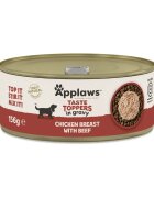 Applaws Taste Toppers XS-XL Pui și Vită conservă hrană umedă fără cereale câini (în sos) 156g