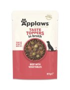 Applaws Taste Toppers XS-XL Vită și Fasole Verde plic hrană umedă fără cereale câini (în supă) 85g