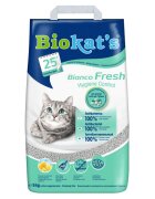BIOKAT'S Bianco Fresh așternut igienic pisici granule argilă aglomerant neutralizare mirosuri fără praf 10kg