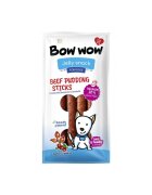 Bow Wow Jelly Snacks Pudding Sticks Colagen Macese XS-XL Vită și Merișoare punguță recompense câini 165g