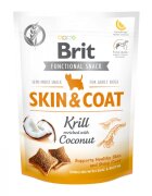 Brit Care Functional Snack Skin & Coat Krill cu Nucă de cocos recompense funționale fără cereale câini piele și blană 150g