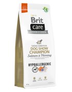 Brit Care Hypoallergenic Dog Show Champion XS-XL Somon și Hering hrană uscată monoproteică câini sistem imunitar & alergii 12kg
