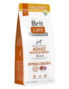 Brit Care Hypoallergenic M Miel hrană uscată monoproteică câini sistem imunitar & alergii Care Hypoallergenic Adult Medium Breed M Miel hrană uscată monoproteică câini sistem imunitar & alergii 12kg + 2kg GRATUIT