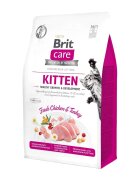 Brit Care Kitten Healthy Growth & Development Pui și Curcan hrană uscată fără cereale pisici junior 7kg