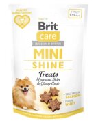 Brit Care Mini Shine XS-S Somon punguță recompense funcționale fără cereale câini piele & blană 50g