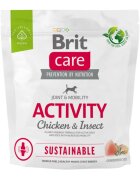 Brit Care Sustainable Activity XS-XL Pui și Insecte hrană uscată câini activitate intensă sistem articular 1kg