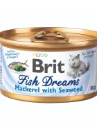 Brit Fish Dreams Macrou cu Alge conservă hrană umedă pisici (în suc propriu) 80g