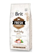 Brit Fresh Fit & Slim Adult S-XL Curcan cu Mazăre hrană uscată conținut redus cereale câini managemetul greutății 12kg