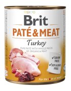 Brit Pate & Meat Curcan conservă hrană umedă fără cereale câini (pate cu bucăți de carne) 800g