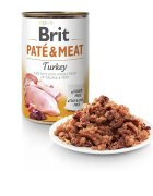 Brit Pate & Meat Curcan conservă hrană umedă fără cereale câini (pate cu bucăți de carne) 800g