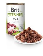Brit Pate & Meat Rață conservă hrană umedă fără cereale câini (pate cu bucăți de carne) 400g