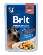 Brit Premium by Nature Delicate Sterilised File Pui plic hrană umedă pisici sterilizate (în sos) 85g