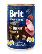 Brit Premium By Nature Junior Curcan și Ficat conservă hrană umedă fără cereale câini (pate) 400g