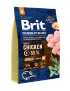 Brit Premium By Nature Junior Medium Breed M Pui hrană uscată câini junior 3kg