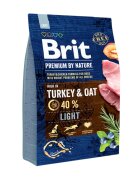 Brit Premium By Nature Light Curcan cu Ovăz hrană uscată câini managementul greutății 3kg