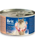 Brit Premium By Nature Pui cu Orez conservă hrană umedă monoproteică conținut redus cereale pisici (pate) 200g